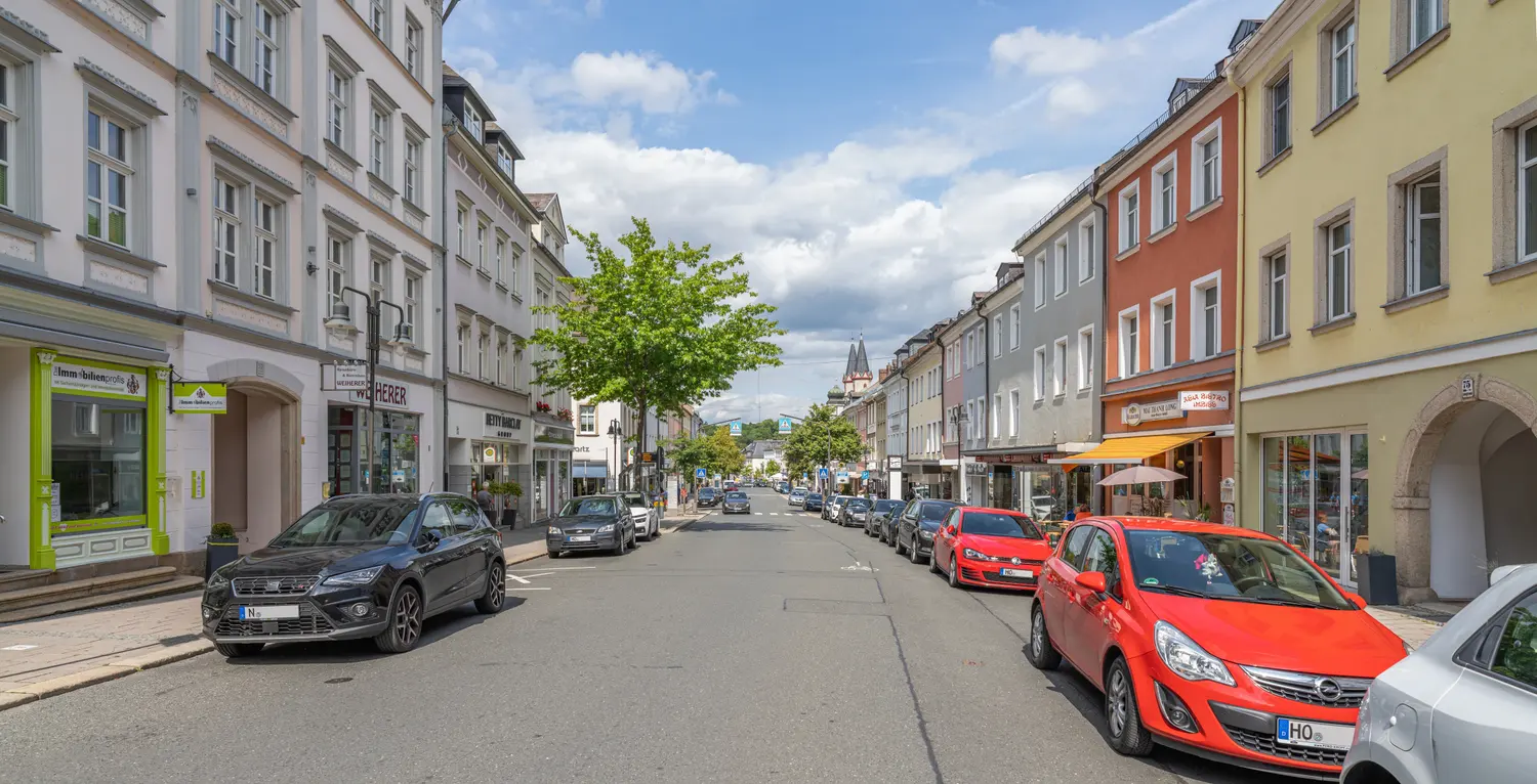 Ludwigstraße in Hof (Saale) — Foto: PantheraLeo1359531 / CC BY 4.0, Wikimedia Commons